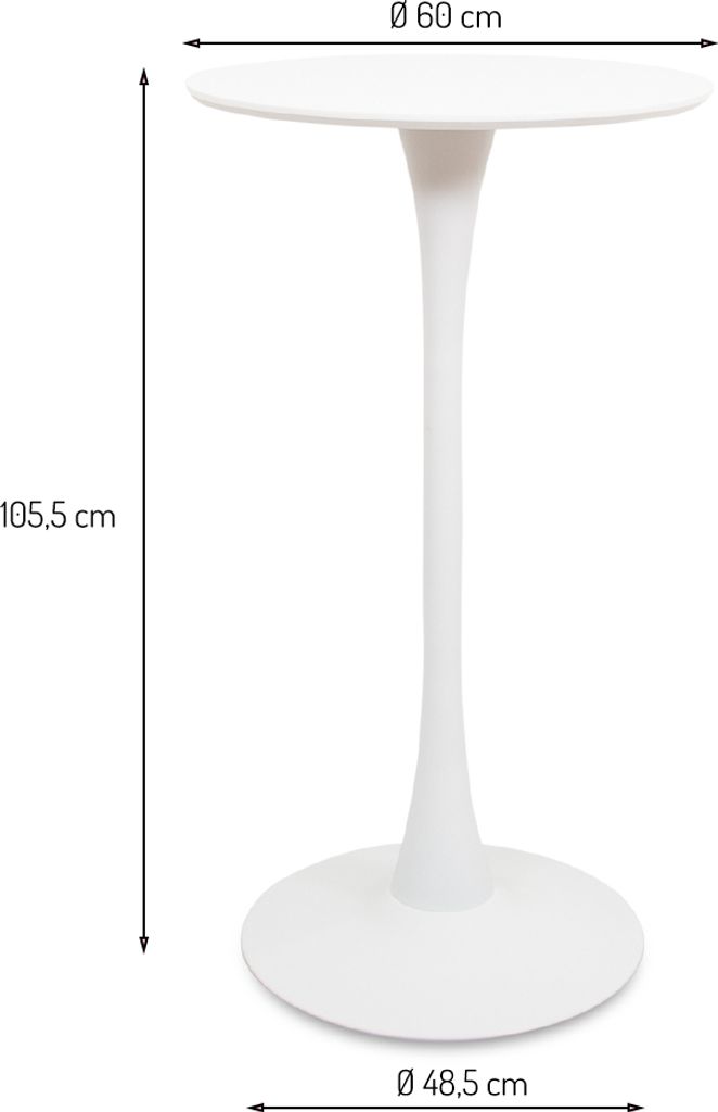 Milton & Oldbrook Bartisch Ø 60 cm Prague Weiß Produktbild 4