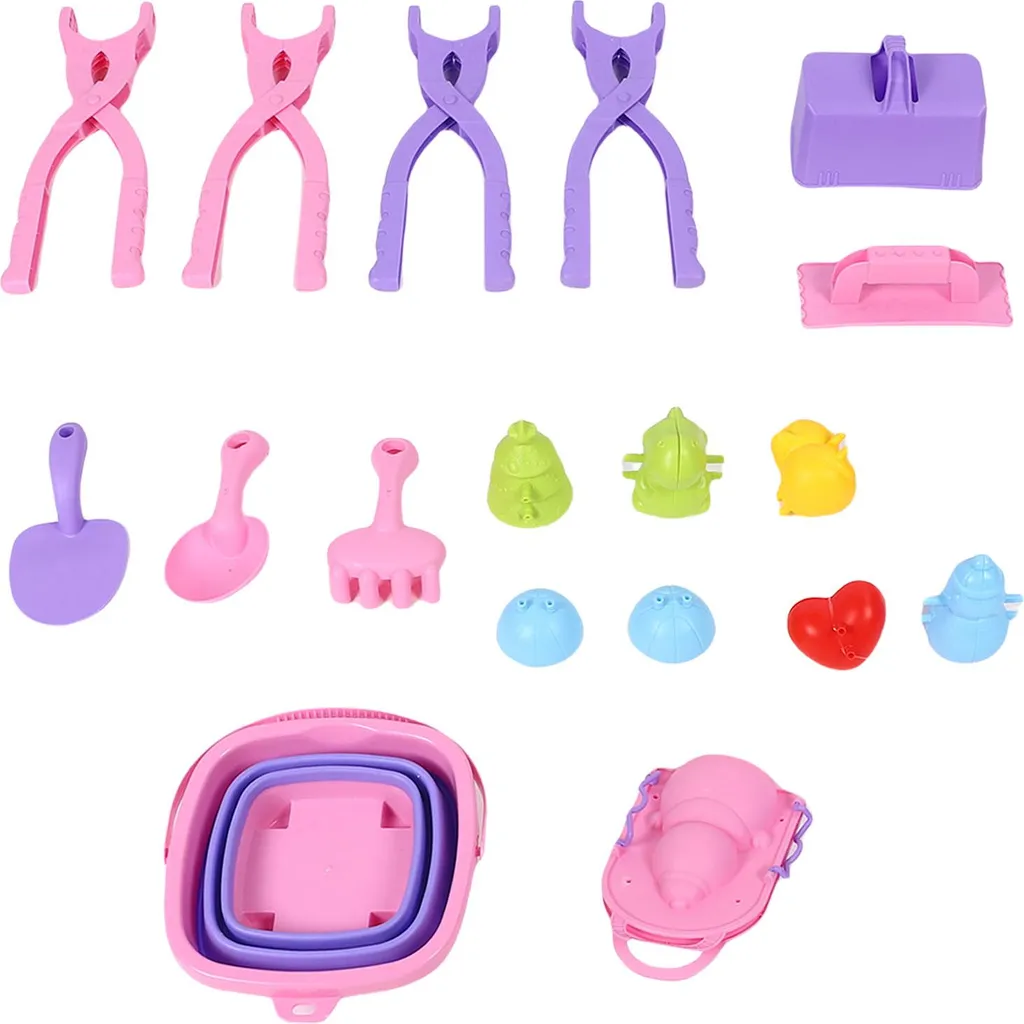 Ensemble de plage compact : seau rétractable et pelles anti-encombrement