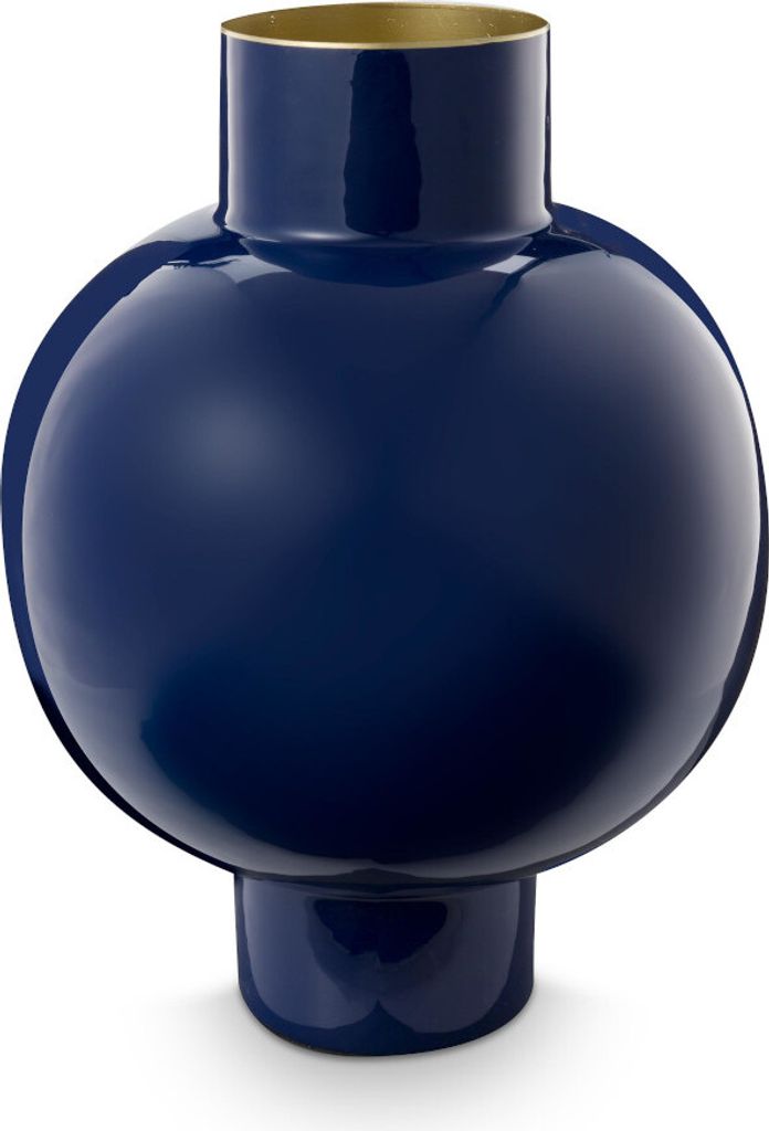 Pip Studio Vase Metal Large Royal Farbe Dark Blue Größe 31.5x42cm