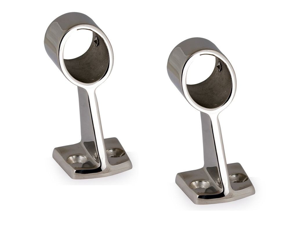 2 Stück Edelstahl Handlauf Durchlass für 22 mm Rohr, Höhe 65 mm, Mittelstück für Reling und Handlauf auf Booten