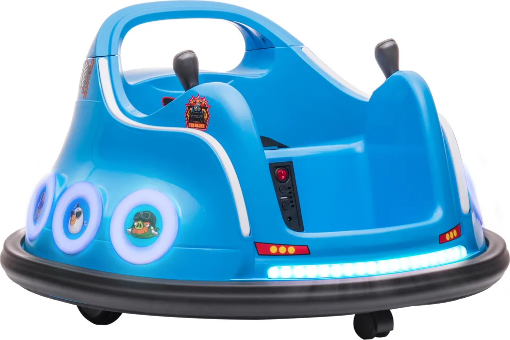 AIYAPLAY Auto-tamponneuse 12V Bleue pour Enfants avec Télécommande 2.4G