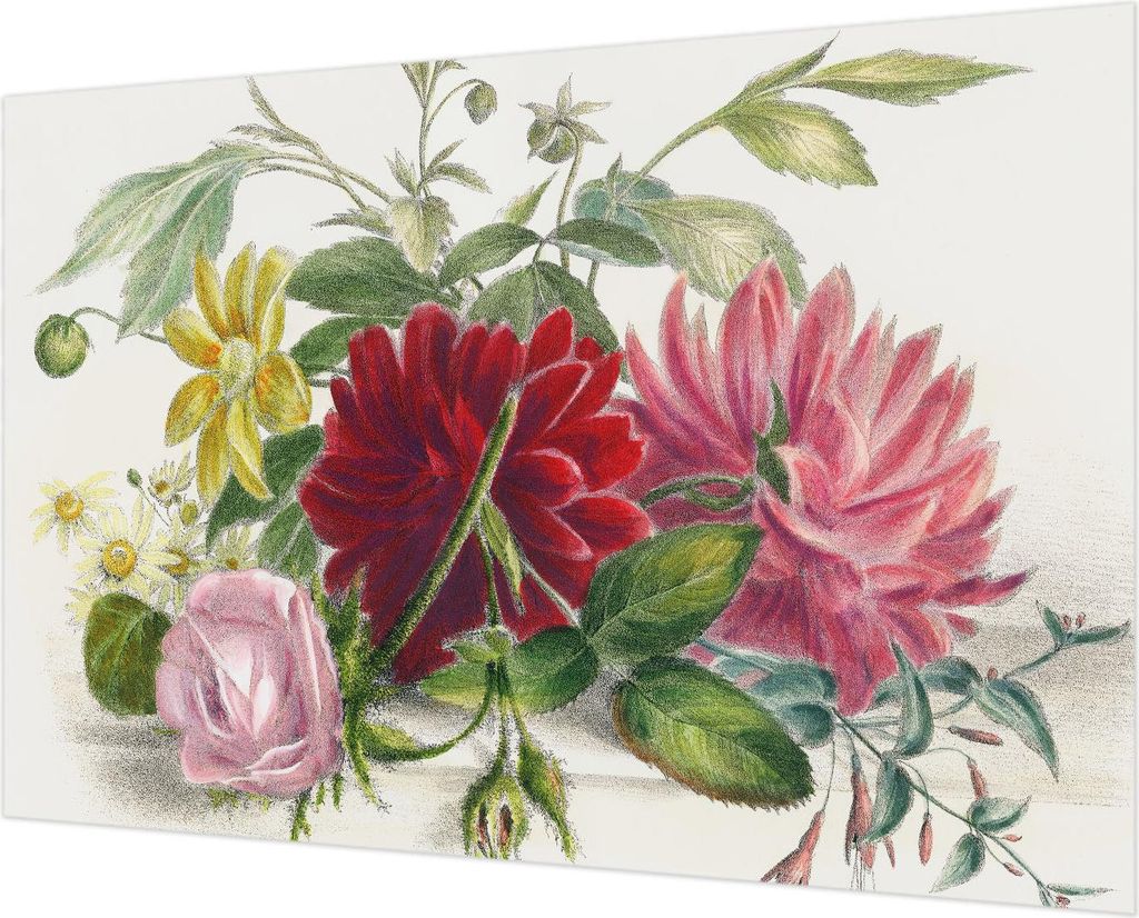 Wandtapete - Dekorative Tapete für Wohnzimmer - Tapetenfolie für Wanddekoration - 152x104 cm - Blumenstrauß