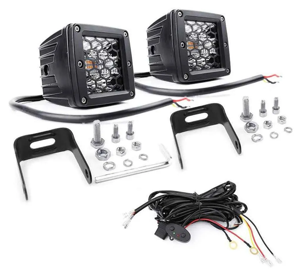 Feu combiné double éclairage blanc orange pour camions et dépanneuses