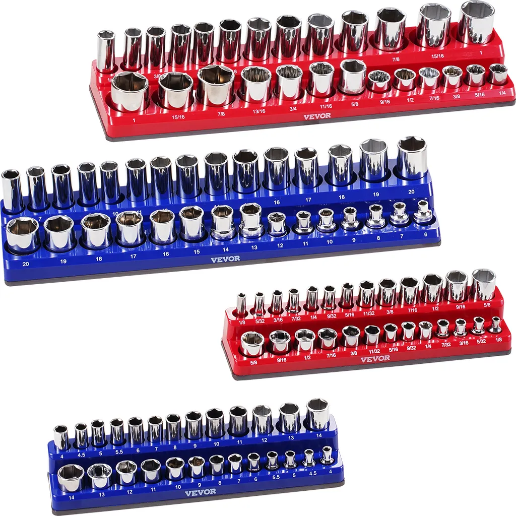 VEVOR Organizer Magnetico per Chiavi a Bussola SAE - Set 4 Pezzi 108 Posti