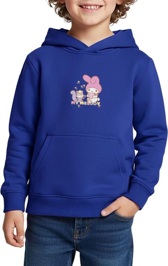 Spreadshirt My Melody Pflückt Mit Risu Herzblümchen Kinder Premium Hoodie, 146/152 (10 Jahre), Royalblau