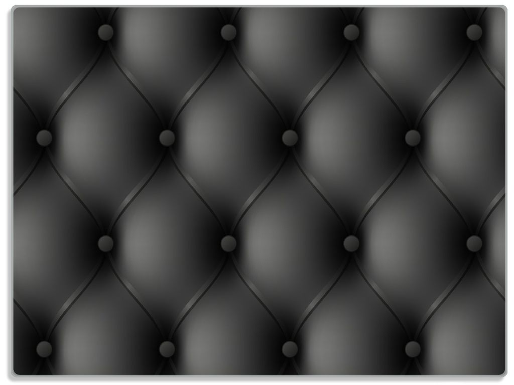Wallario Glasunterlage, Schneidebrett aus Glas, Größe 30 x 40 cm, Motiv Schwarze Ledertür