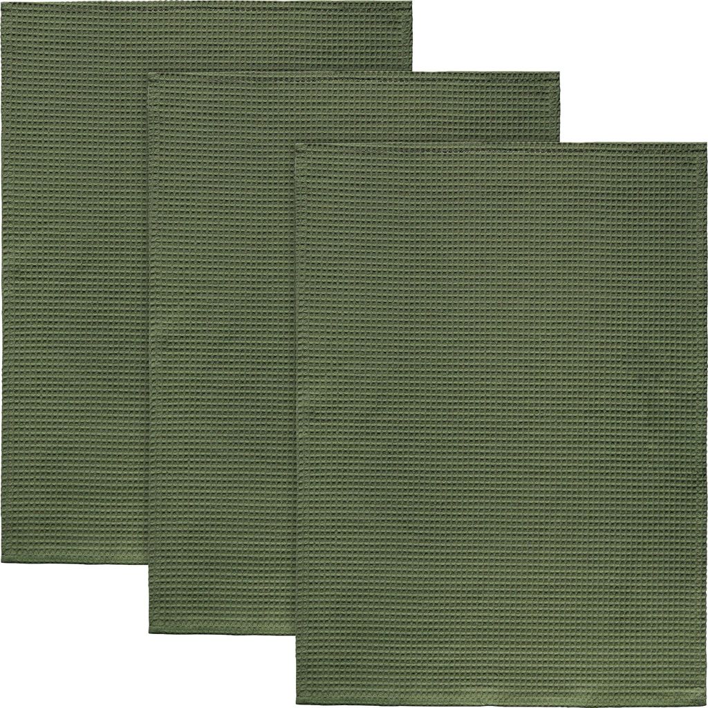 Erwin Müller Geschirrtuch 3er-Pack oliv 50x70 cm