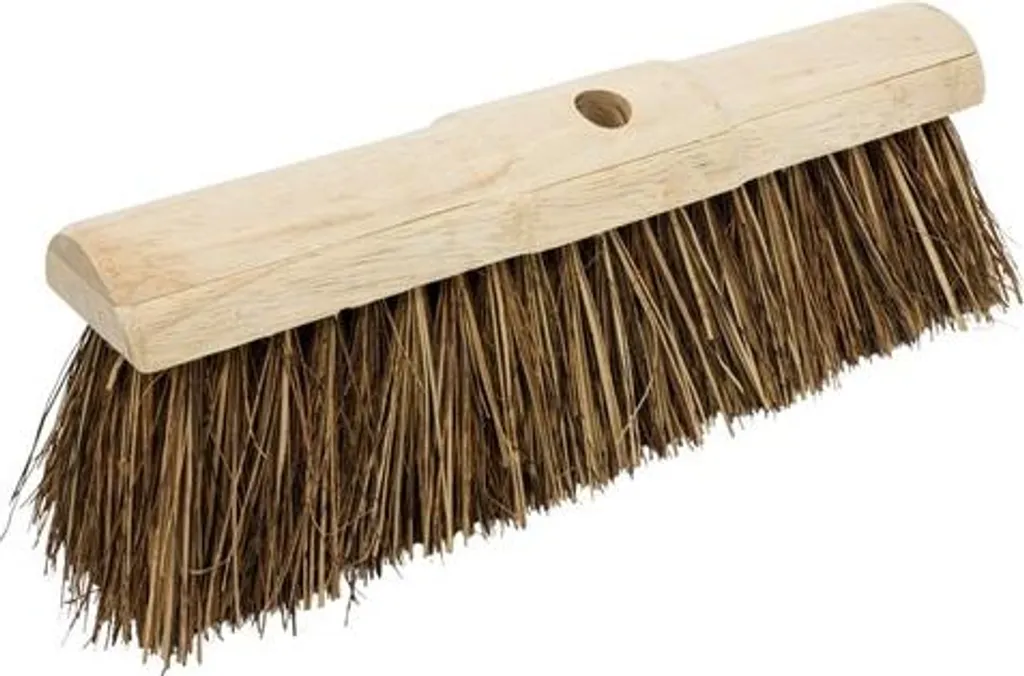 Balai de rue D&L Bahia 45cm - Balai d'extérieur robuste avec poils coco