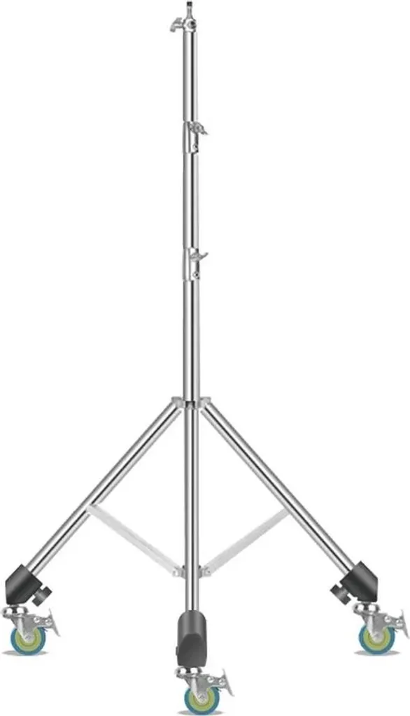 Stativo Luci Acciaio Inox con Ruote - Supporto per Eventi e Stage