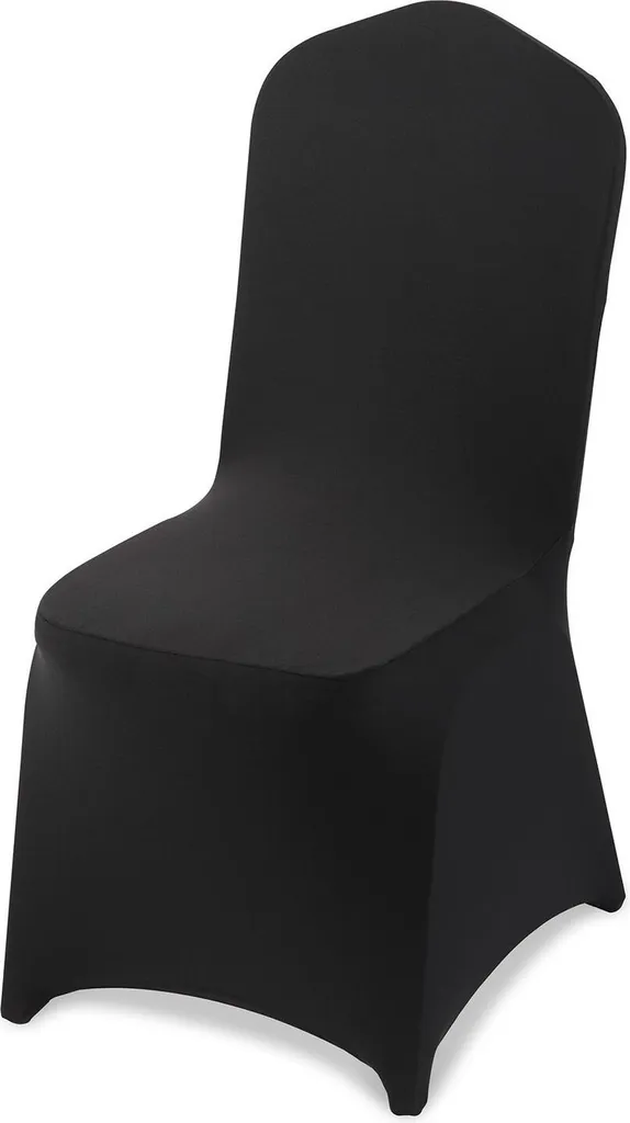 Housses de chaise universelles en élasthanne noires pour banquet 150x