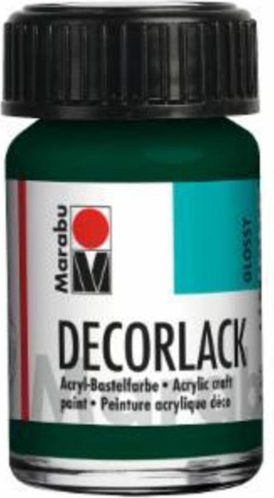 Decorlack Acryl - Tannengrün 075 15 ml. Packung mit 5 Stück