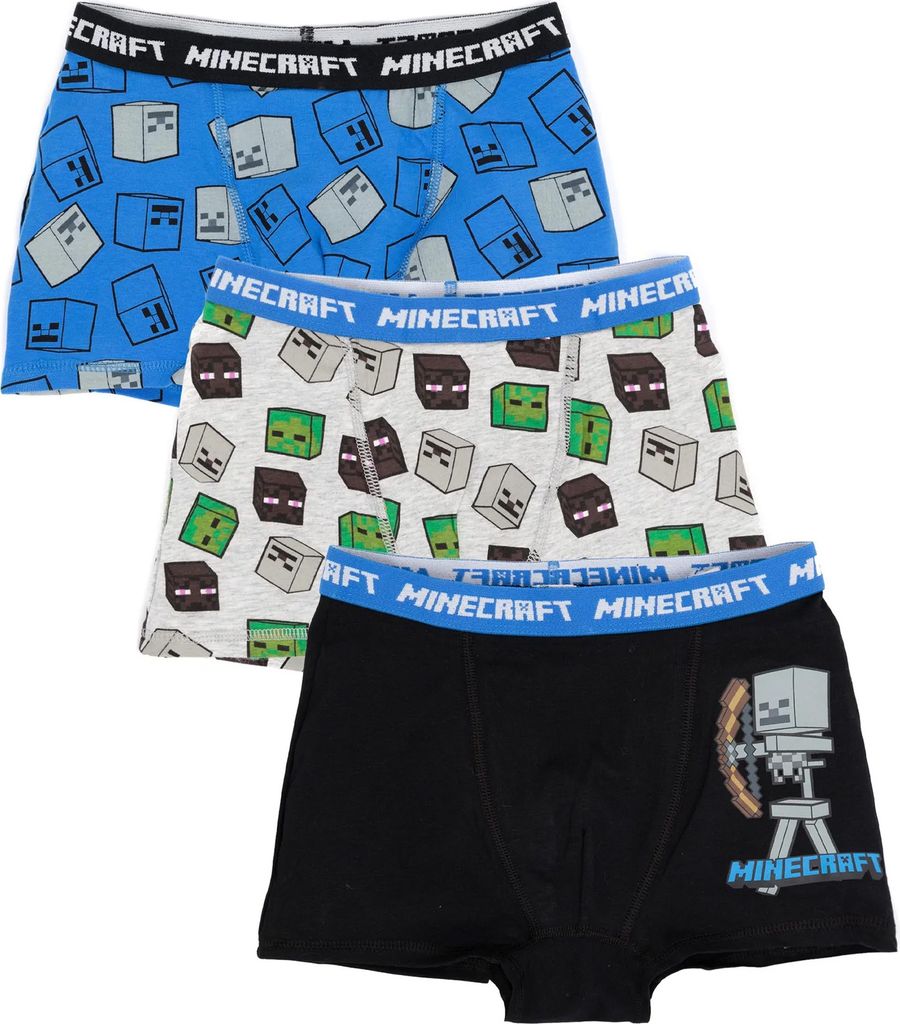 Minecraft - Boxershorts Set für Jungen (3er-Pack) NS6817 Produktbild 