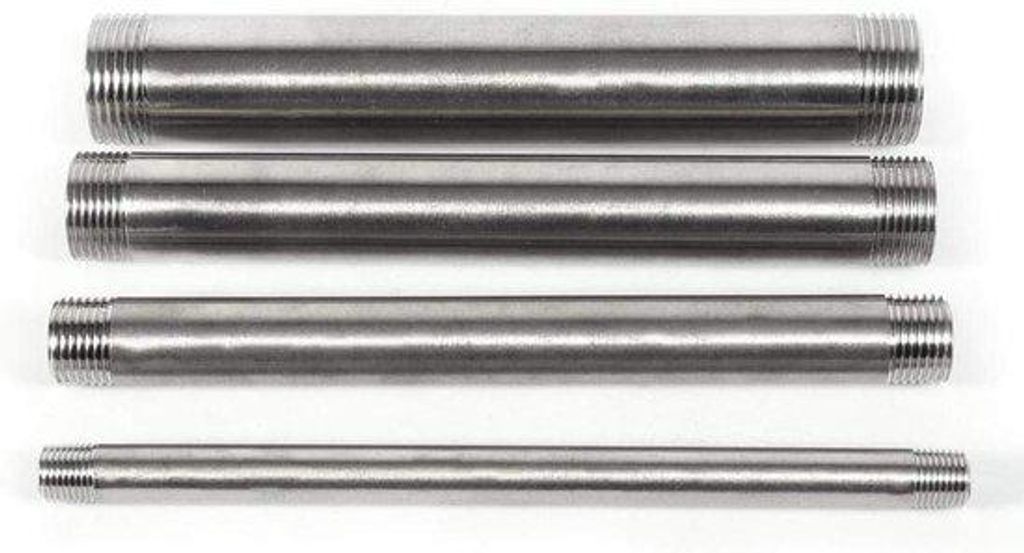 Roestvrijstalen Mannelijke Buitendraad Pijp, 200mm, BSP 1/4, 1/2, 3/4, 1 Zoll - Aansluitleidingen für Durchfluss (DN25*200mm)