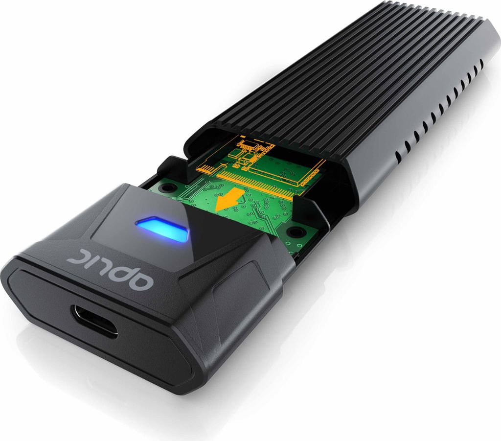 Aplic M.2 NVMe Gehäuse USB 3.2 Gen 2 auf PCIe 3.0 und SATA kompatibel mit 2230, 2242, 2260, 2280