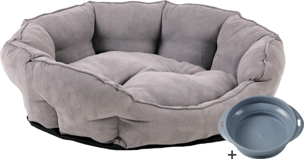 Liegesofa George mit Futternapf, Größe:M