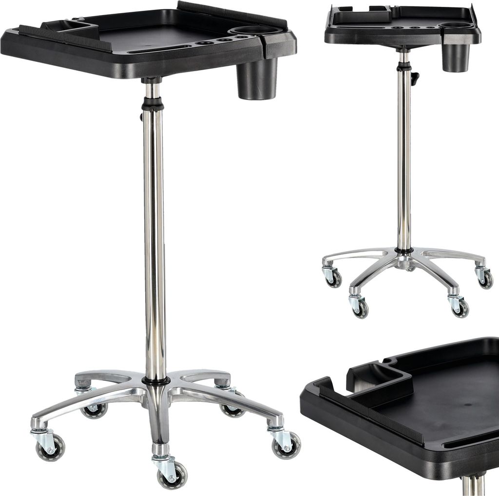 Friseurhilfe Rollwagen Beistelltisch mit Rädern zum Färben T0193-1 zum Kosmetiksalon Tisch auf Stativ