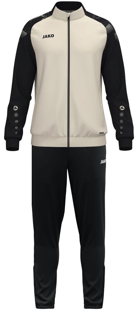 Jako Sonic Trainingsanzug Polyester Herren - Off White / Schwarz | Größe: M