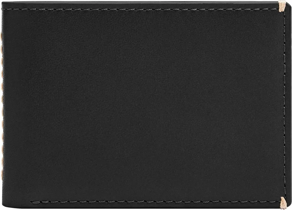 FOSSIL Westover Wallet : Étui carte de crédit en cuir noir élégant