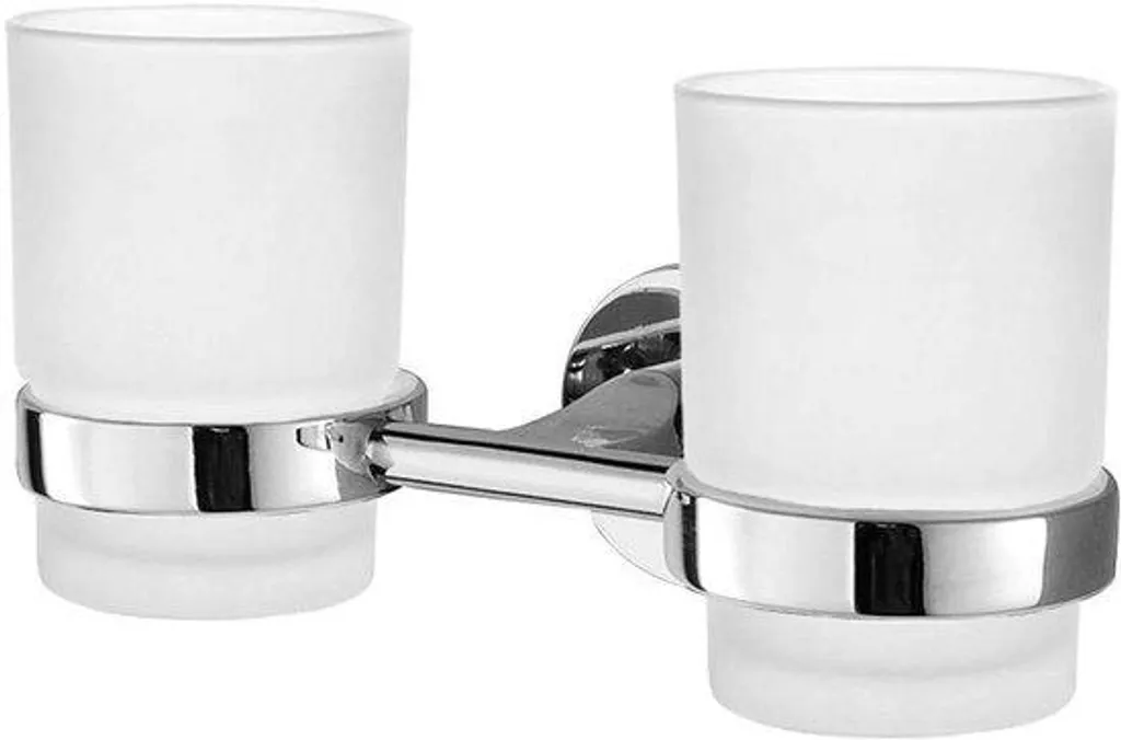 Porte-brosses à dents double inox brossé haute qualité sans perçage facile