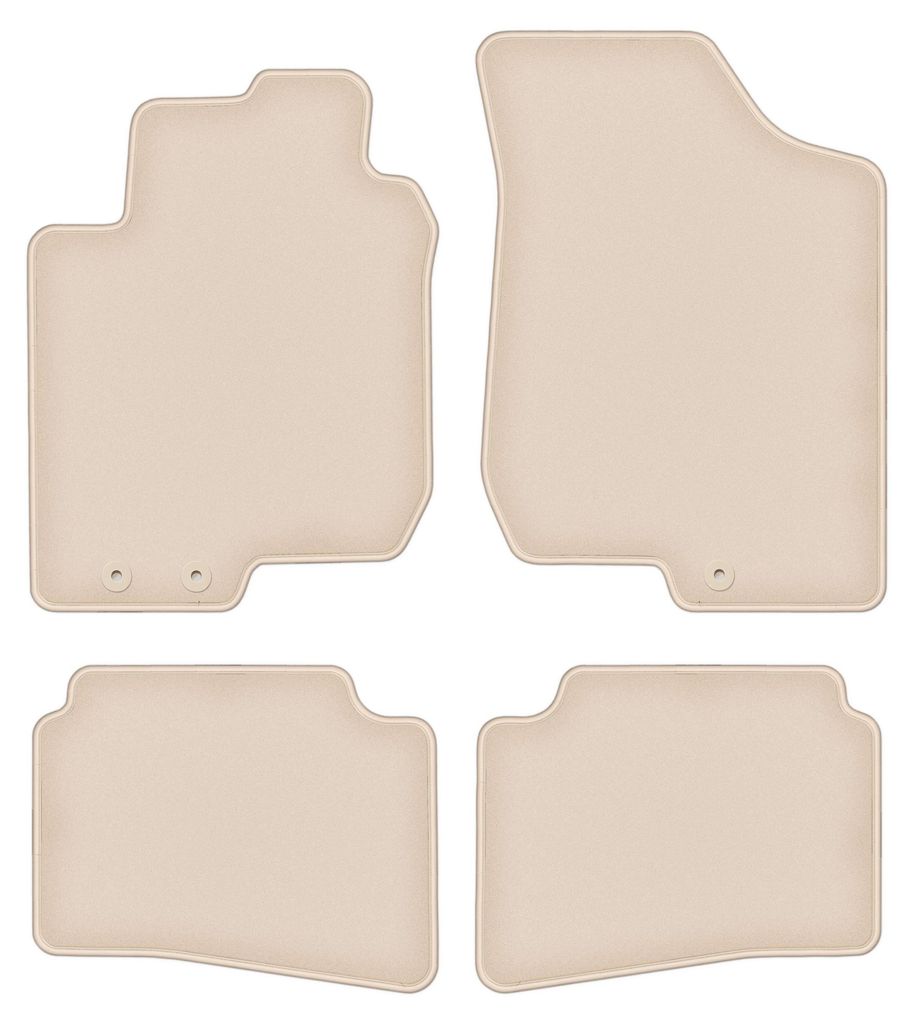 DURBAN Beige Velours-Fußmatten-Set für Hyundai i30 I Schrägheck, Kombi, CW (2007-2012)