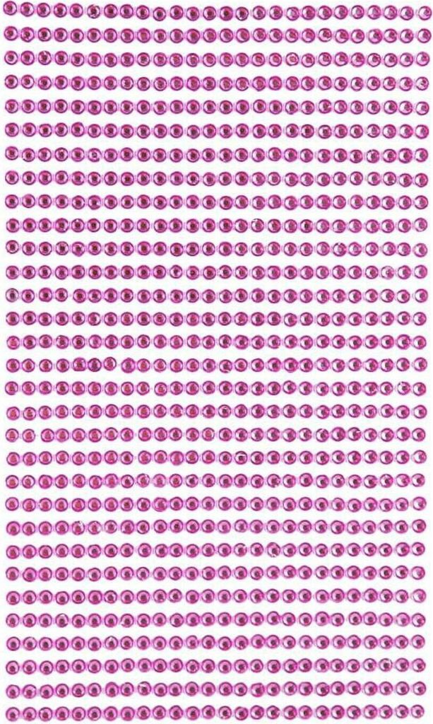 Selbstklebende Kristalle 3mm 806Stück Rosa