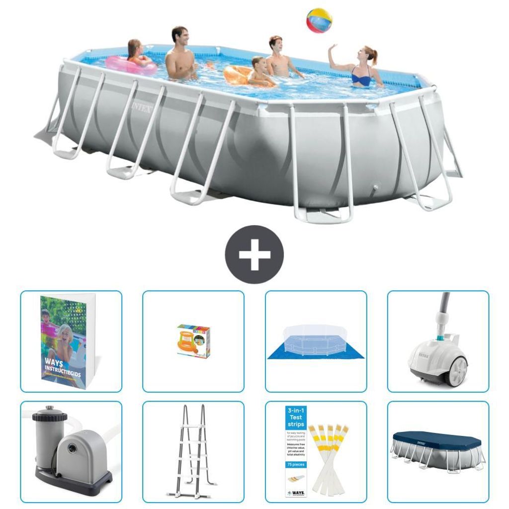 Piscina ovale Prism Frame - 503x274x122 cm - 9 pezzi  S590 Immagine del prodotto 