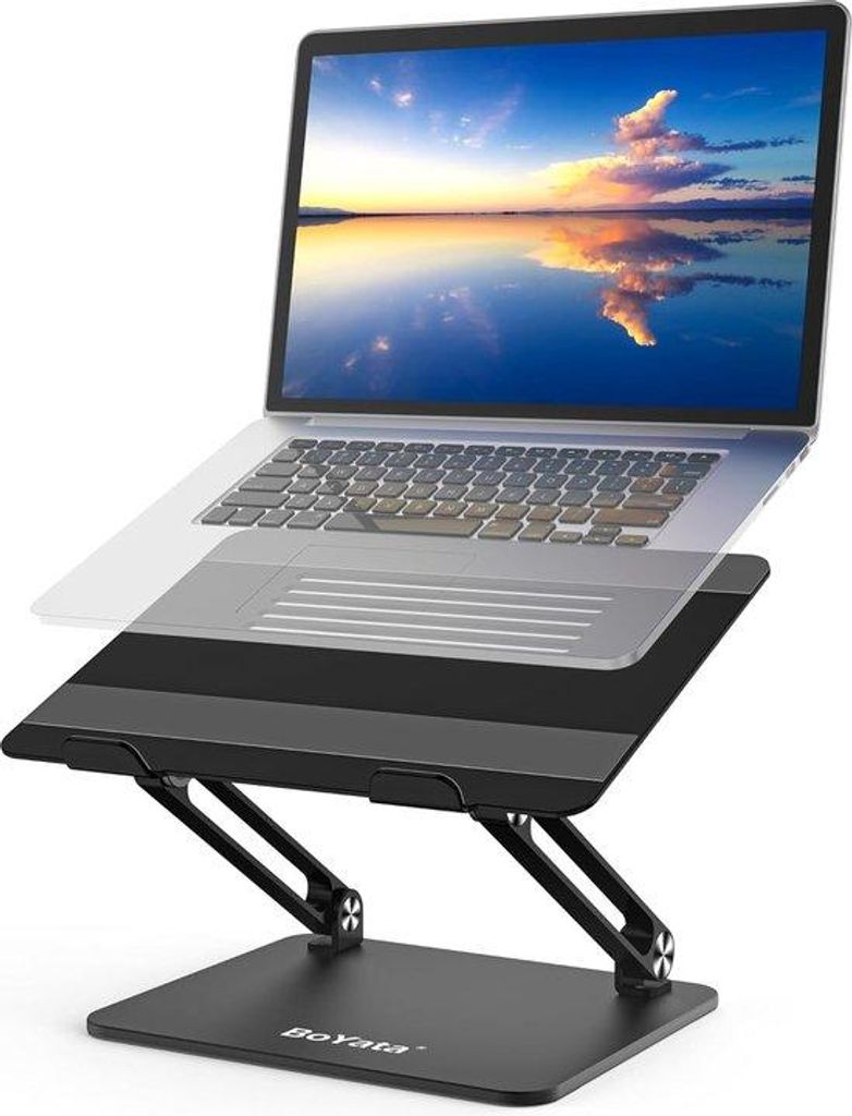 Ergonomische Laptop-Tisch, Flexibler Tragebereich für Notebooks (25-38 Zentimeter)
