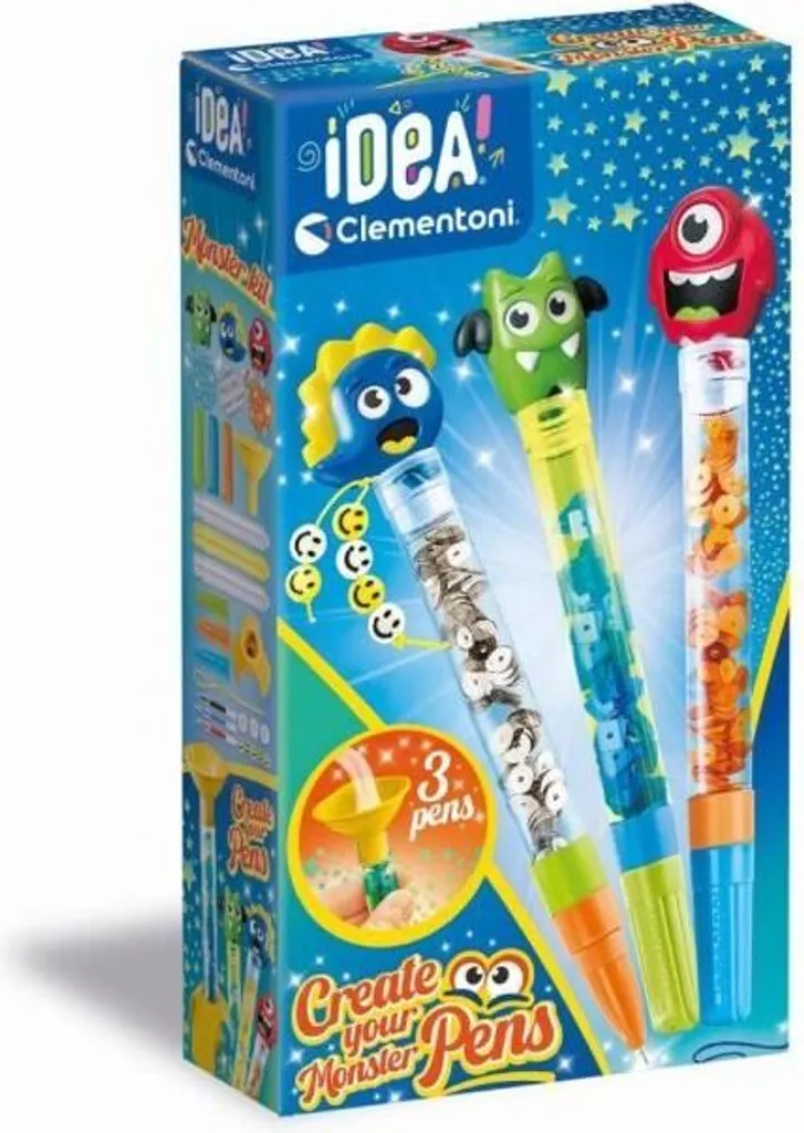 Offerta Clementoni Monster Design: Crea 3 Matite Personalizzate 6+ Anni