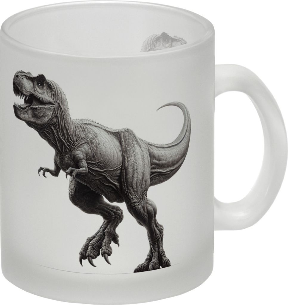 T-Rex Dinosaurier Glas Tasse