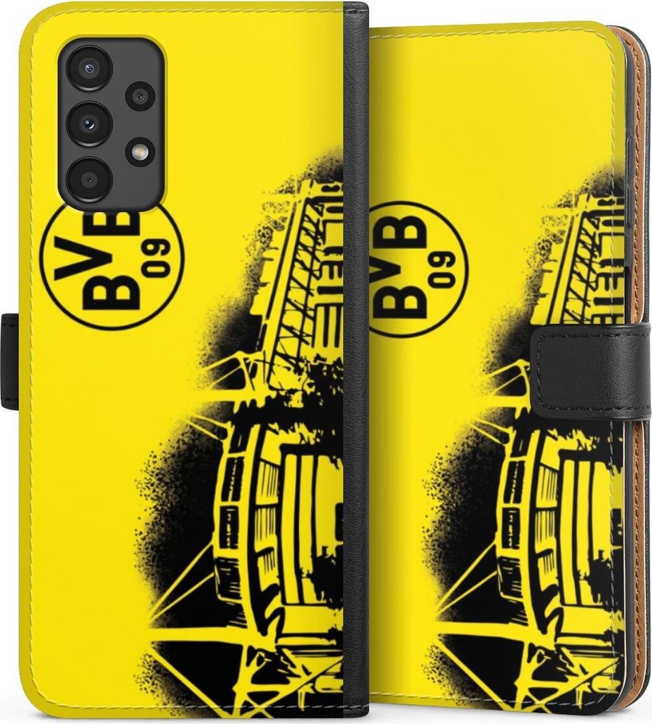 DeinDesign Klapphülle für Samsung Galaxy A13 4G Handytasche Lederhülle Tasche BVB Borussia Dortmund Stadion