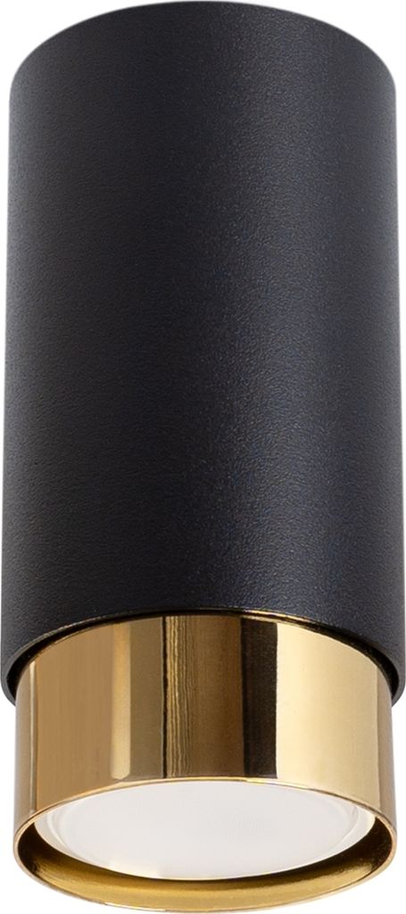 Plafond NERO 12,5 Schwarz/Golden 1xGU10 10W Stahl 12.5x6x6cm Sollux Lighting