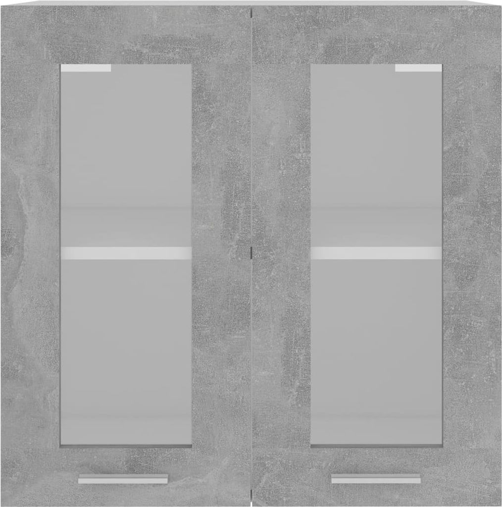 vidaXL Hängeglasschrank Betongrau 60x31x60 cm Holzwerkstoff Produktbild 6
