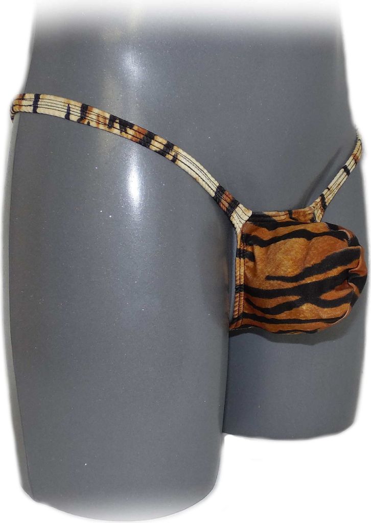 Mens thong bulge pouch thong