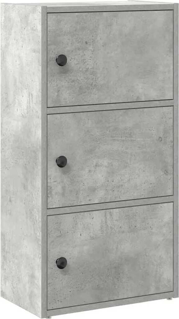 Libreria Moderna SYFAX Grigio Cemento - Eleganza e Ordine in 40 cm - 1