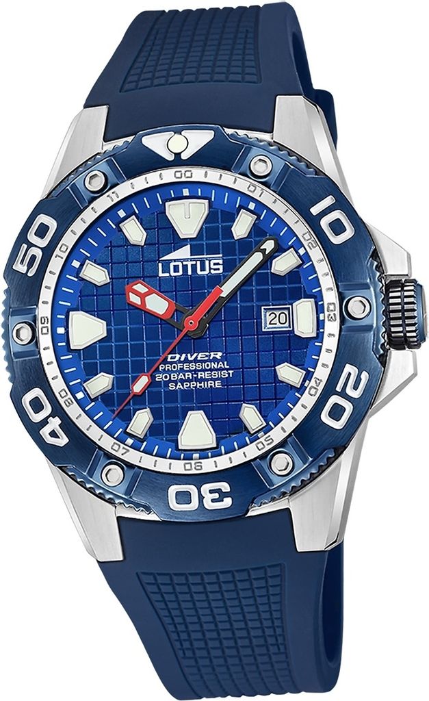 Lotus Silikon Herren Uhr Armbanduhr blau Elegant Classic D2UL18927/B