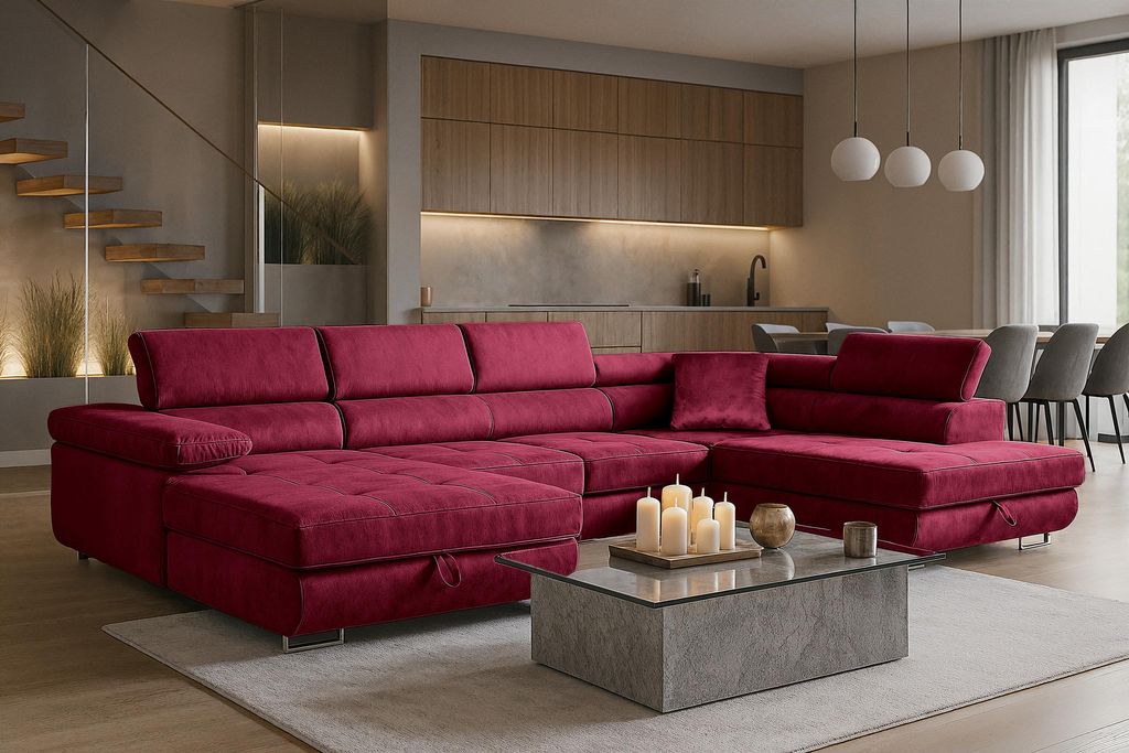 Sofiland Aller U-Form Ecksofa XXL Schlaffunktion 2 Produktbild 