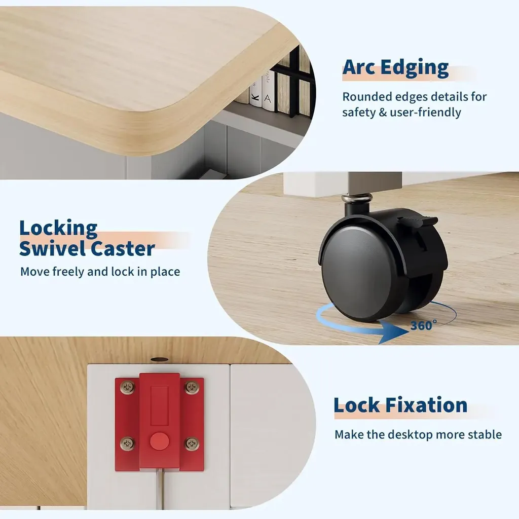 Table de cuisine ronde modulable gain de place avec rangements intégrés - 6
