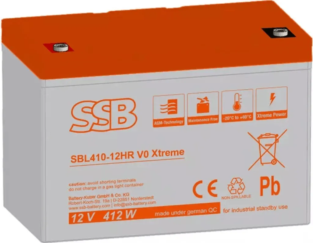 Évitez les pannes avec la batterie SSB 12V 90Ah SBL410-12HR V0 Longue Durée