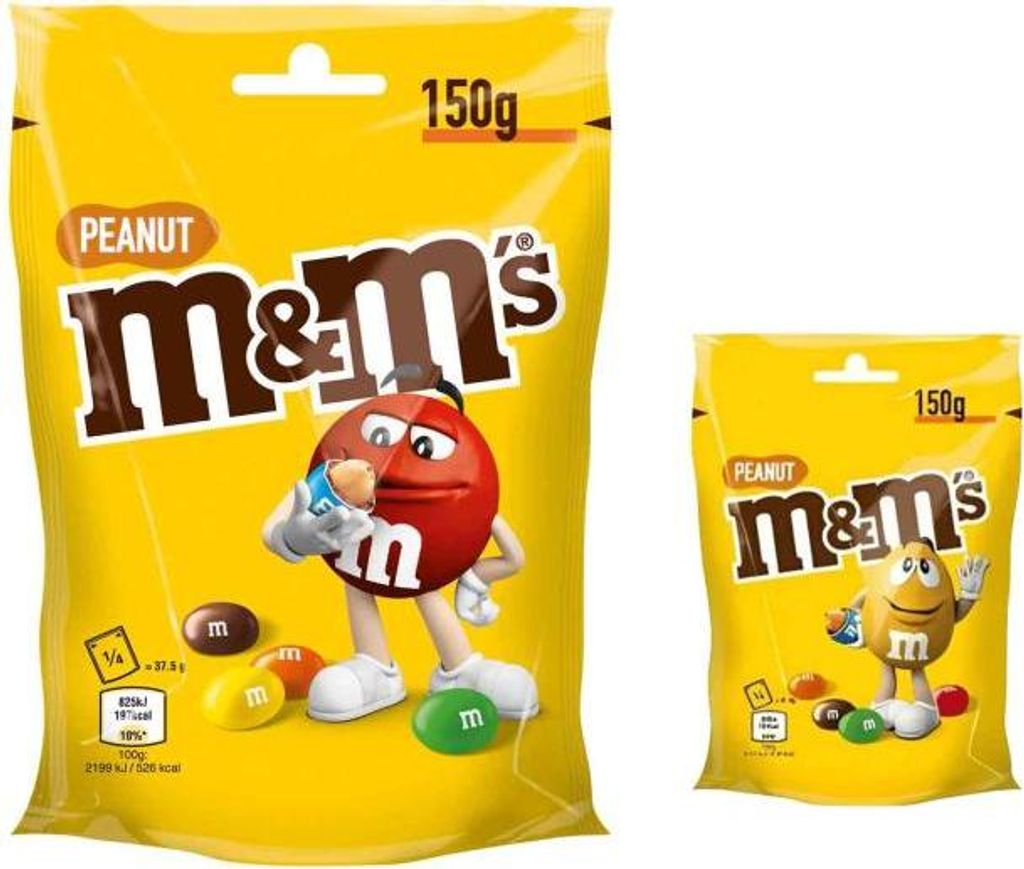 M&M's Peanut, Schokolinsen mit Erdnüssen 150g Beutel Produktbild 