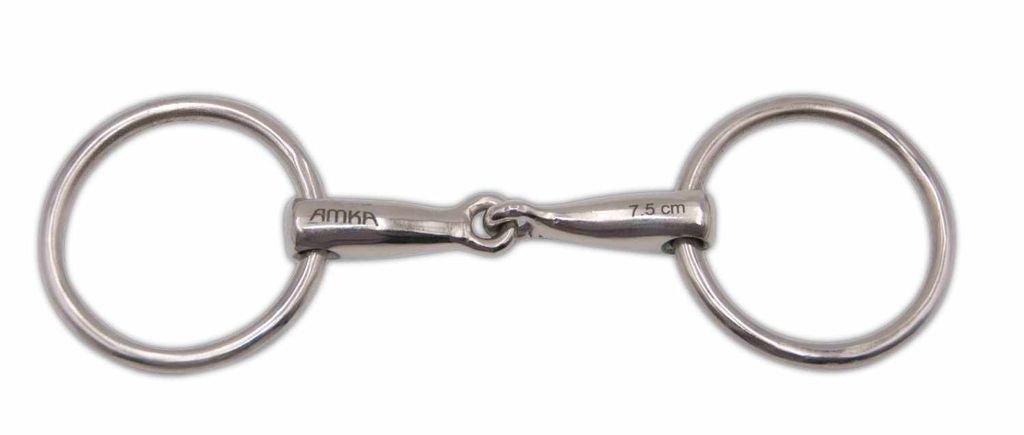 AMKA Ponytrense Wassertrense Pony Gebiss Stärke 12 mm Ringe 50 mm 7,5 8,5 9,5 10,9, Größe:085