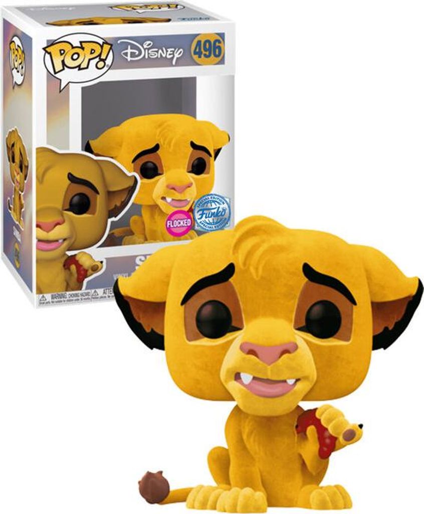 Figur Funko POP Disney the Lion King 496 Simba flocked Special Edition