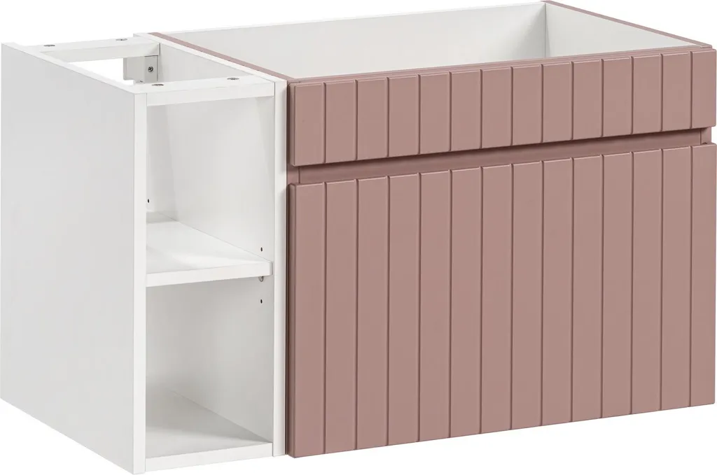 Armoire de salle de bain 80 cm rose pour optimiser le rangement mural
