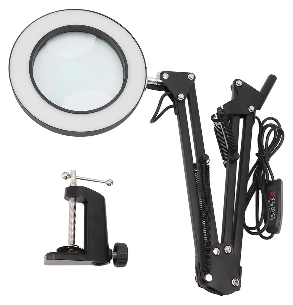 Lampe de bureau LED pliable haute luminosité pour lecture et maquillage