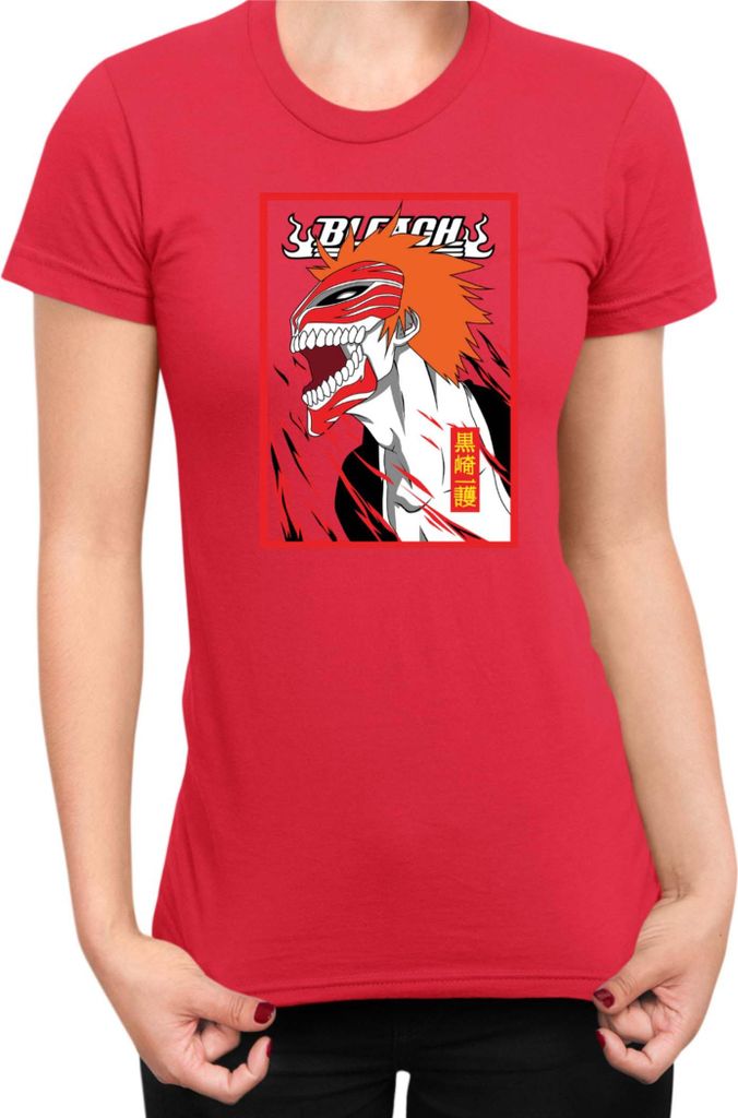 Damen T-Shirt Manga Japan Anime Comics Animation Bleach 002, Lady S / Rot