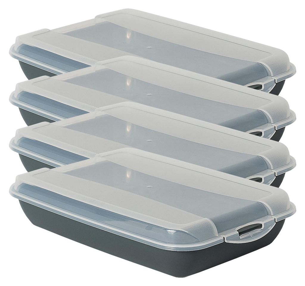 Novaliv 4er-Set Anthrazit Premium Aufschnittbox mit Produktbild 