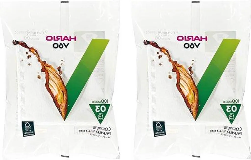 Filtres à café blancs pour V60 taille 03 - Lot de 200 filtres VCF-03-100W