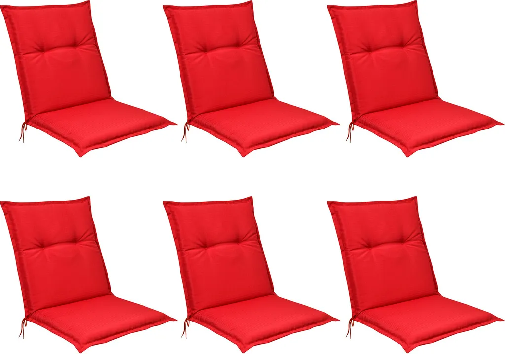 Set da 6 Rivestimenti Beautissu Base NL: Comfort per Sedie Outdoor
