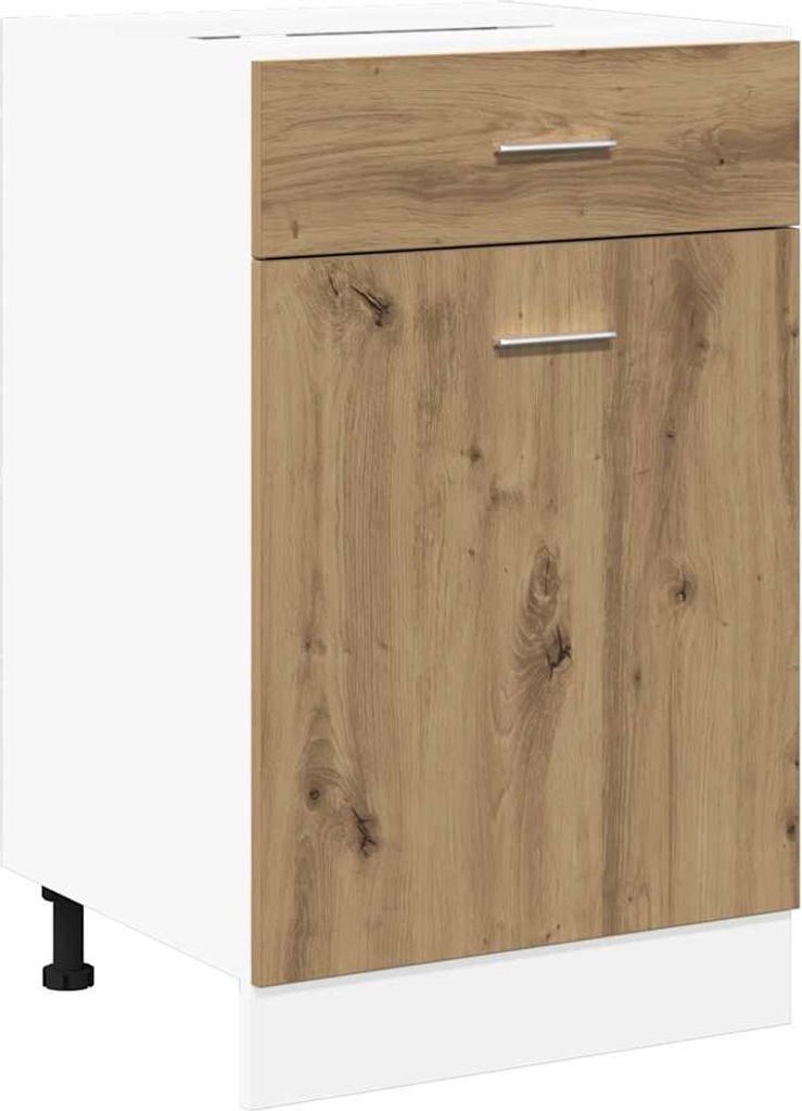 vidaXL Schubunterschrank Lyon Artisan-Eiche 50x46x81,5 cm Holzwerkstoff