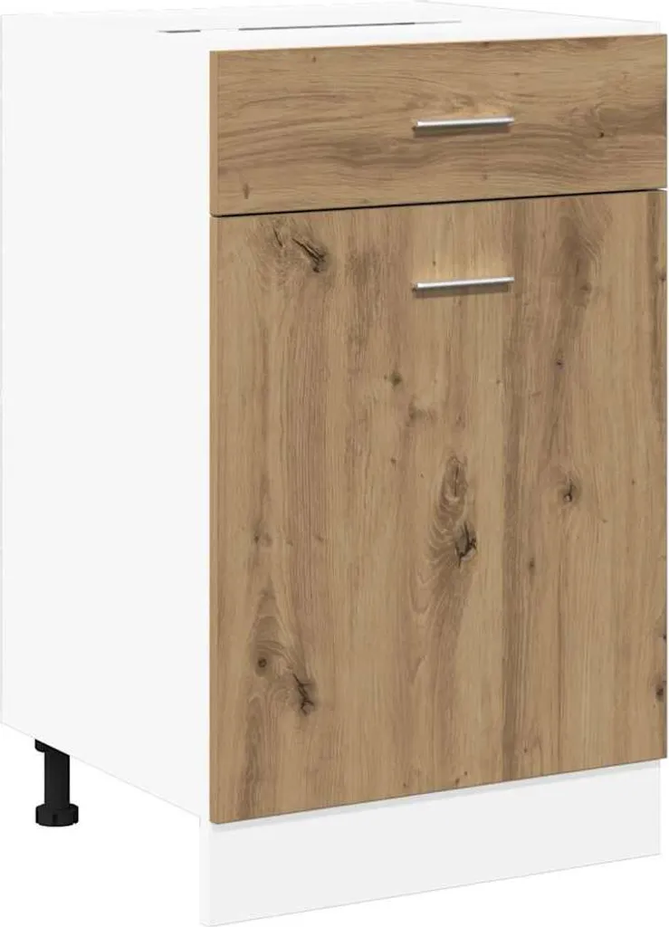 vidaXL Base a cassetti Lyon Artisan oak 50x46x81,5 cm Materiale a base di legno
