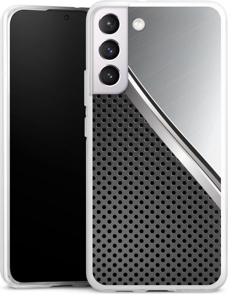 DeinDesign Handyhülle für Samsung Galaxy S22+ Silikon Hülle Case Smartphone Schutzhülle Carbon Metall Stahl